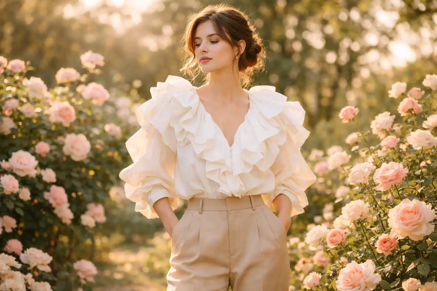 Wear Voluminous Ruffles and Romantic Lace