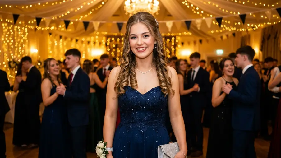 Half-Up Half-Down with Loose Curls