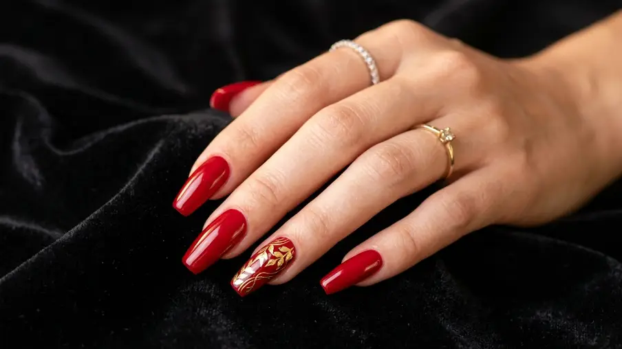 Red With Gold Accents