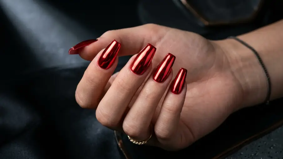 Red Chrome Nails
