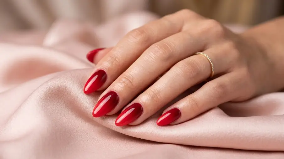 Red Ombre Nails