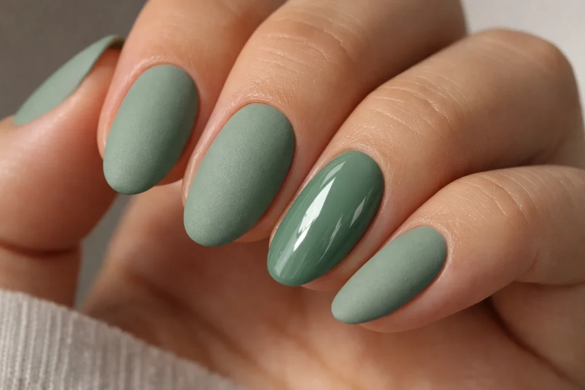 Matte and Gloss Mix-Finish Manicure