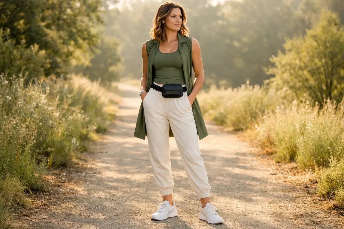 A Longline Athletic Vest with Slim Joggers