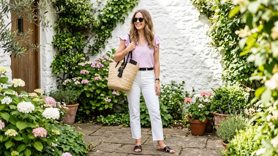 Floral Maxi Skirt and Fitted Tee