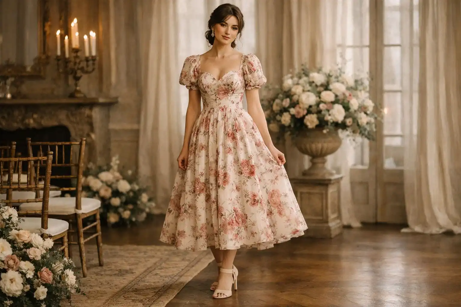 Romantic Vintage-Inspired Floral Print