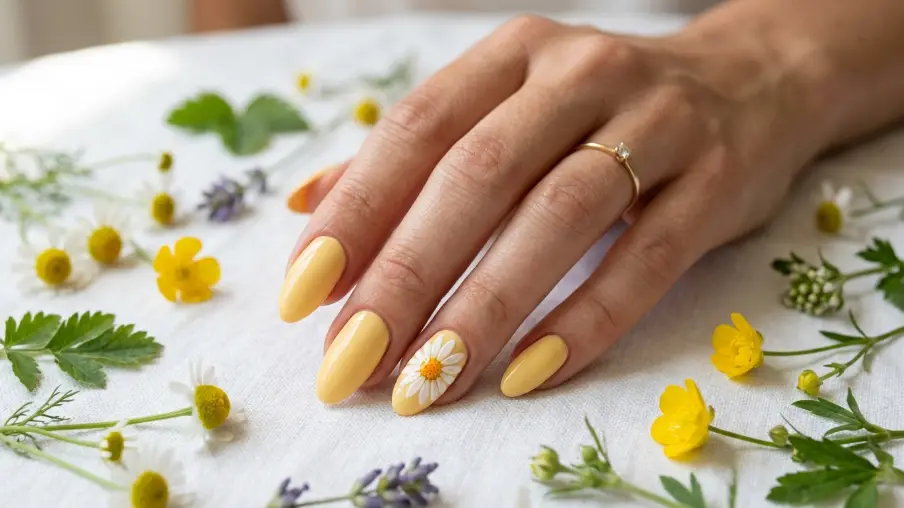 Butter Yellow Nails
