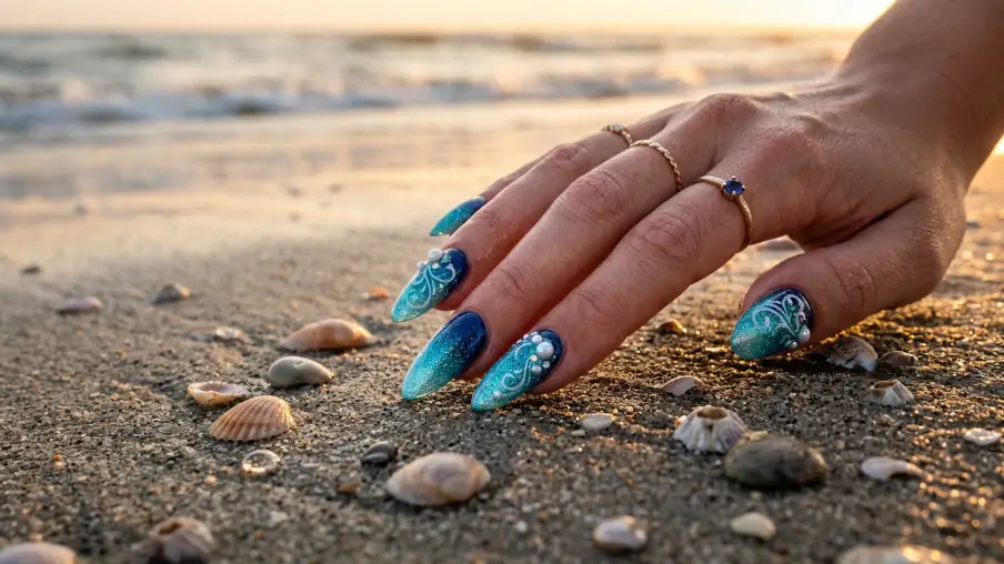 Ocean-Inspired Nails