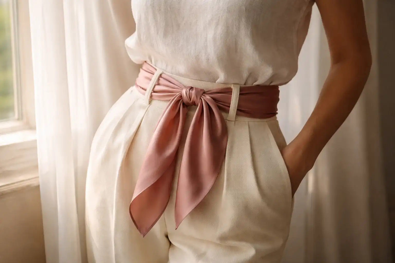 Satin Scarves as Everyday Styling Tools