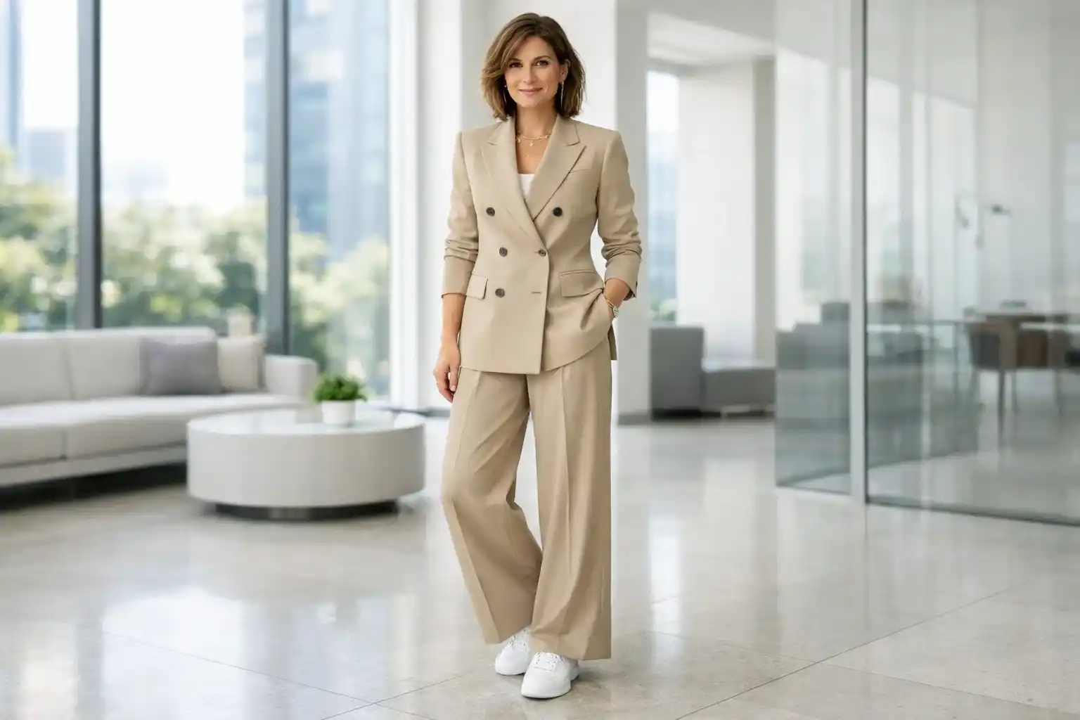 The Blazer and Pull-On Trouser Office Look