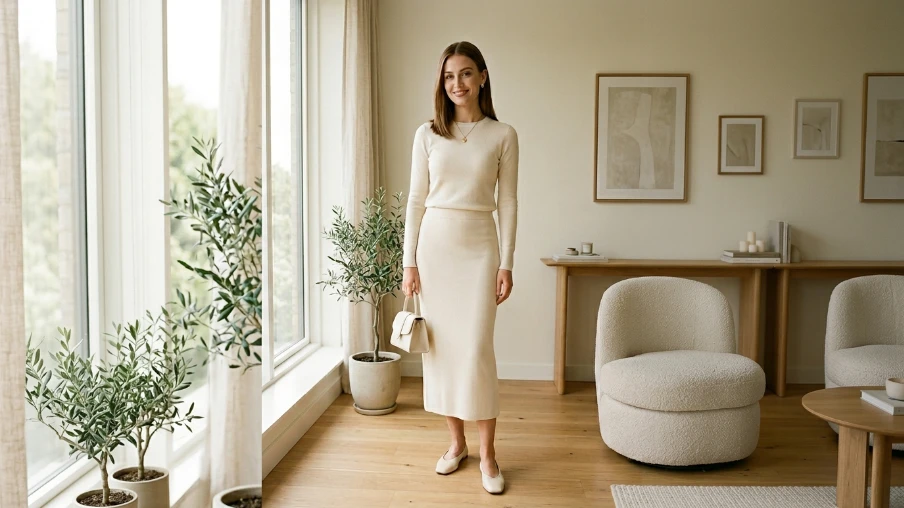 The Rich Girl Aesthetic: Simple Knit Set