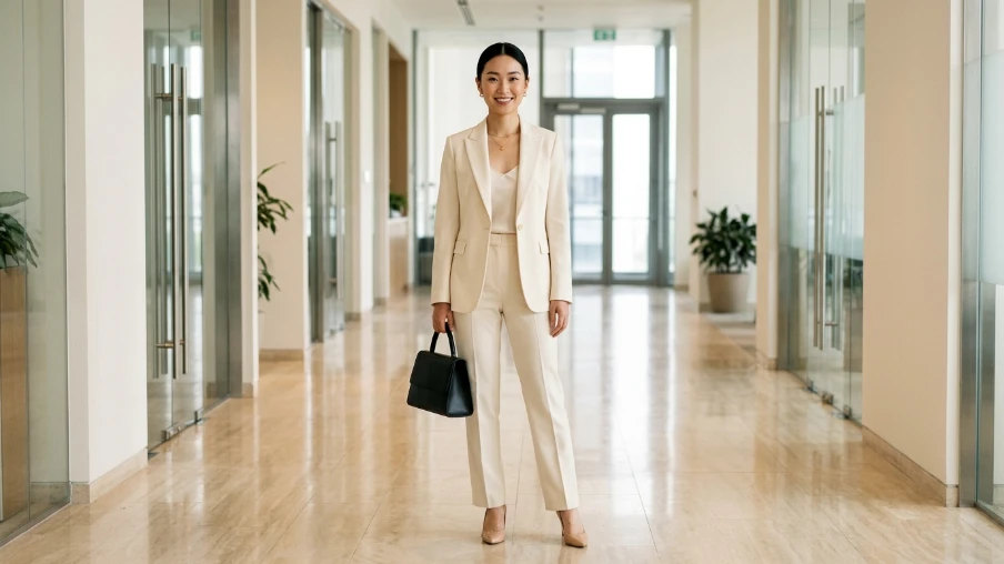 Chic Office Quiet Luxury: Straight-Leg Suit