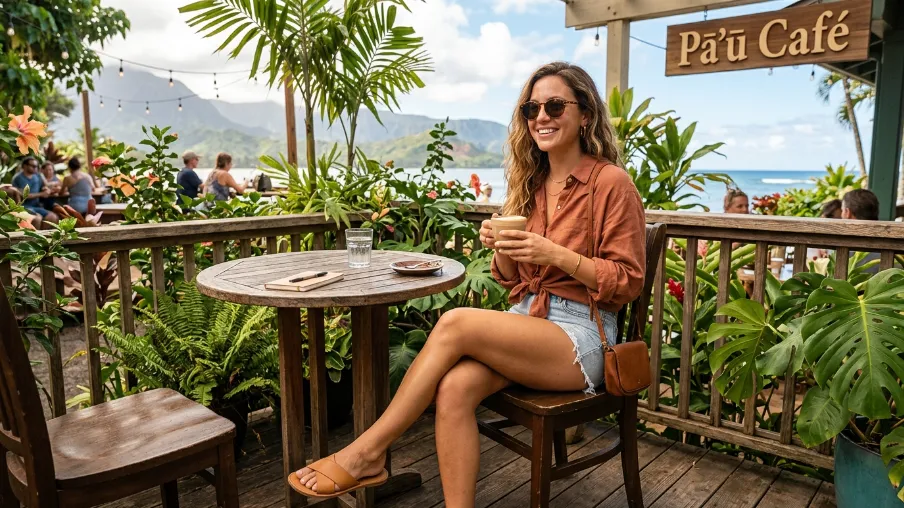 Denim Cutoffs and a Lightweight Linen Shirt