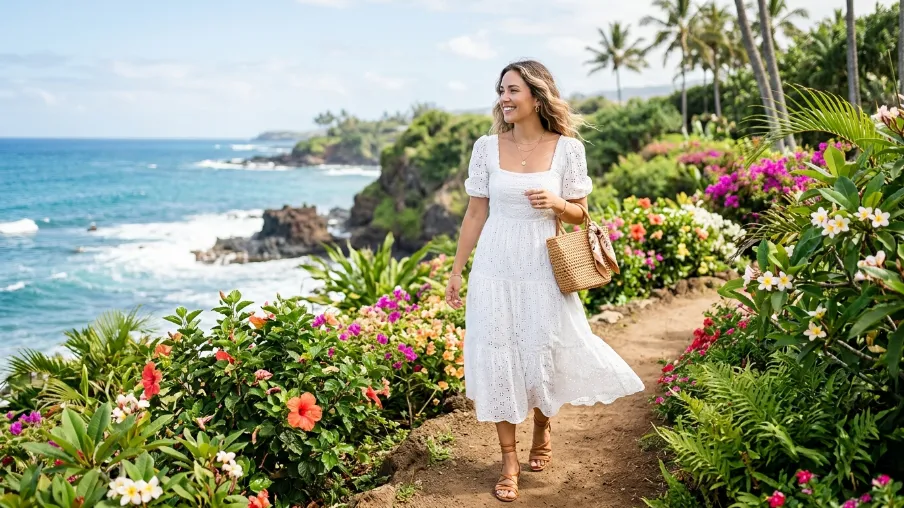 White Eyelet Dress