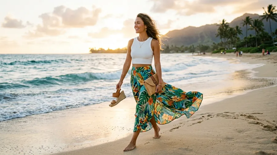 Maxi Skirt and Cropped Tank