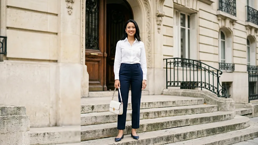 Sophisticated Capsule Outfit: Navy and White