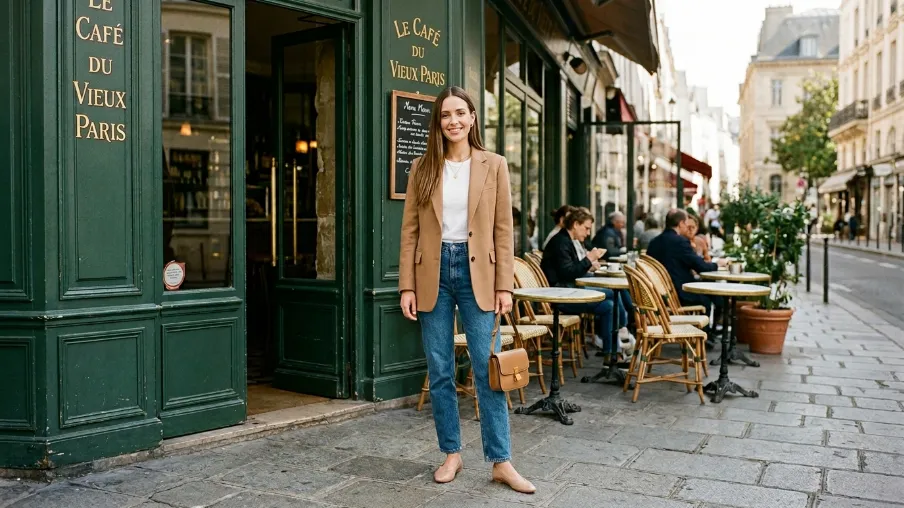 Blazer and Jeans Outfit