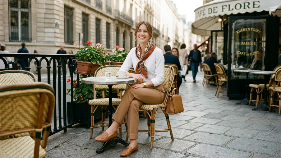 Silk Scarf as a Styling Element