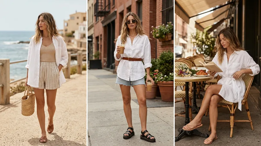 Oversized Shirt Summer Aesthetic Look
