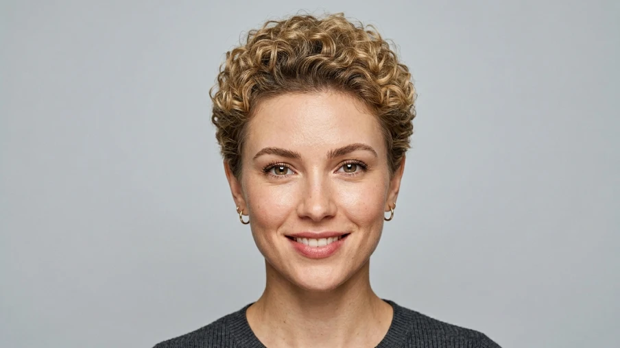 Natural Blonde Curls in a Pixie Cut