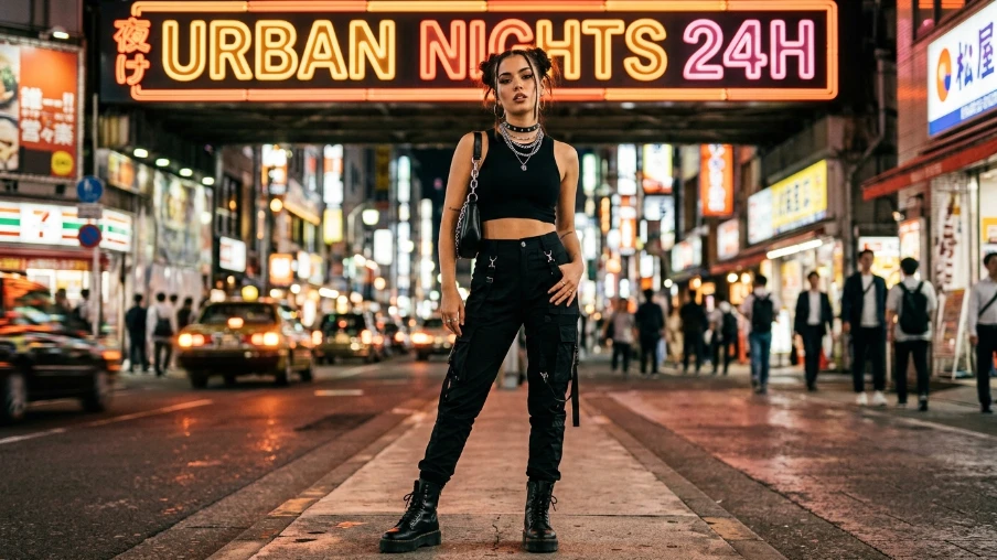 Street Style Club Look: Cargo Pants and Crop Top