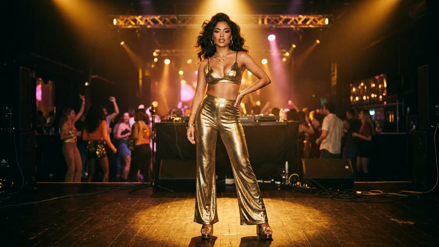 Two-Piece Set: Bralette and Flare Pants