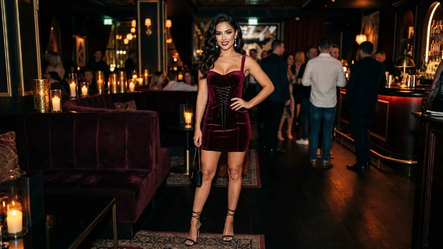 Mini Dress with Corset Detailing