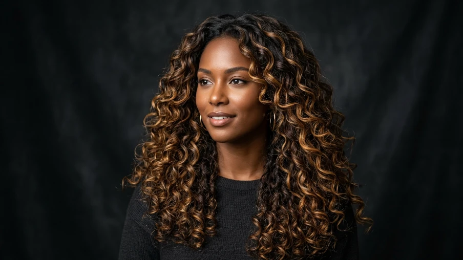 Dimensional Curly Hair Color