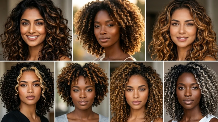 16 Modern Ideas for Curly Hair Highlights for Soft Glam Style