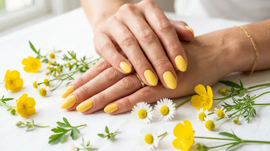 Butter Yellow Nails