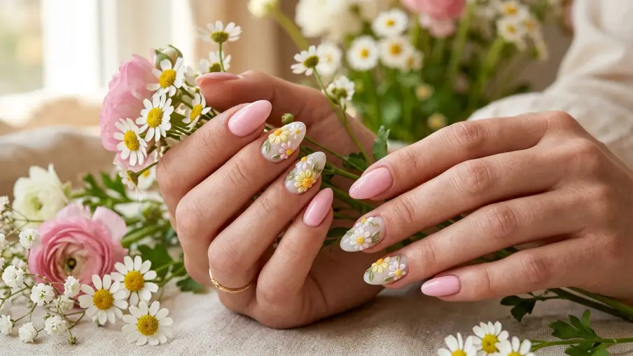 3D Raised Floral Nails