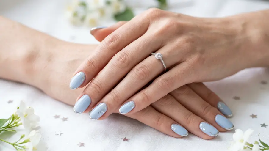 Baby Blue with Silver Accents