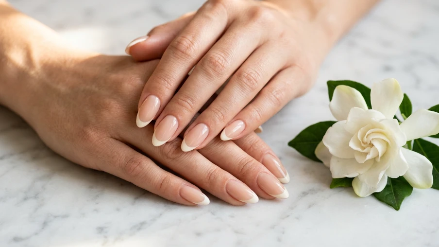 Classic French Tip Graduation Nails