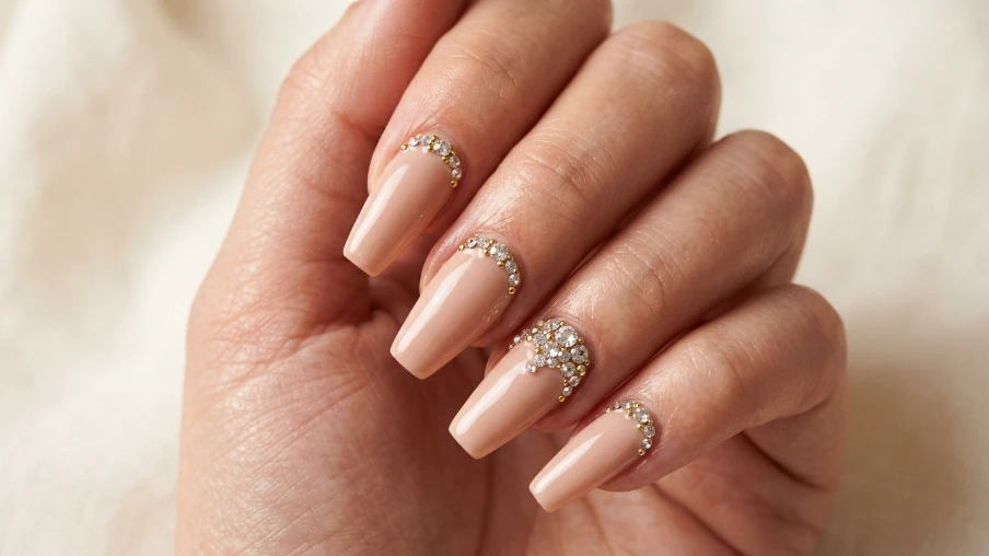 Graduation Nails with Gems