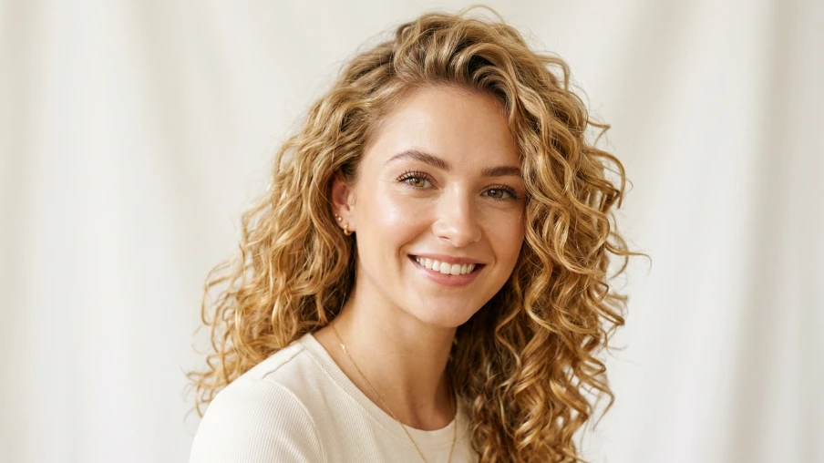 Layered Honey Blonde Curls for Fine Hair