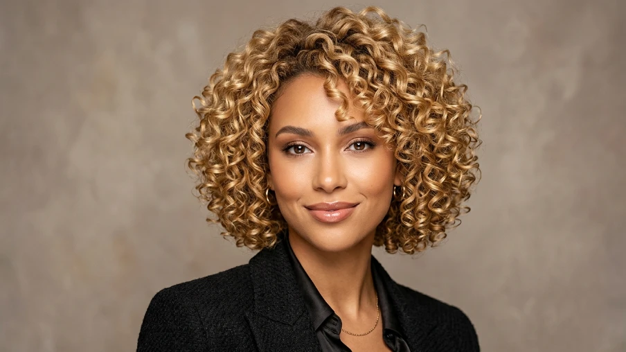 Short Honey Blonde Curly Hairstyles