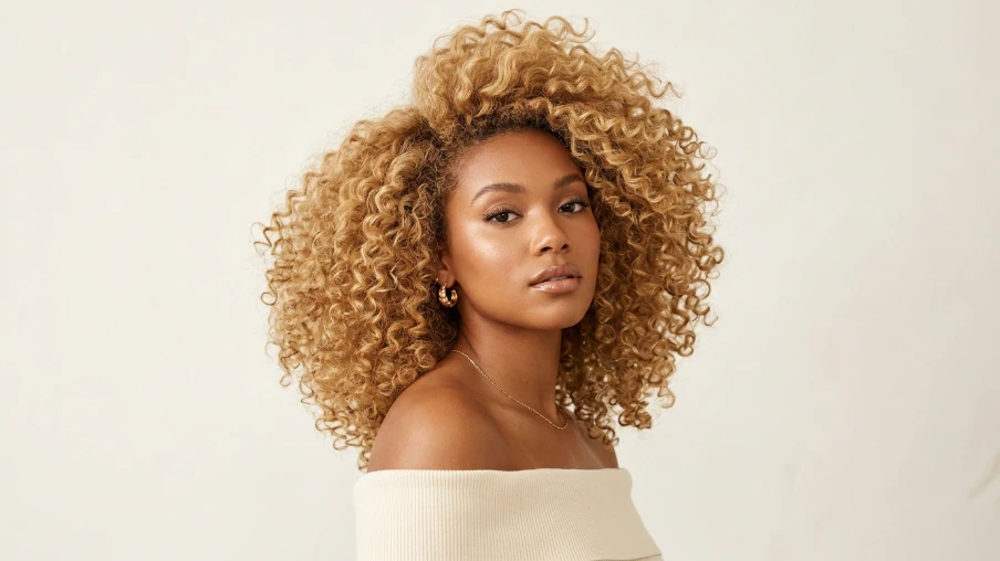 Voluminous Honey Blonde Hair with a Diffuser