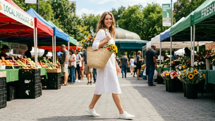 White Linen Shirt Dress