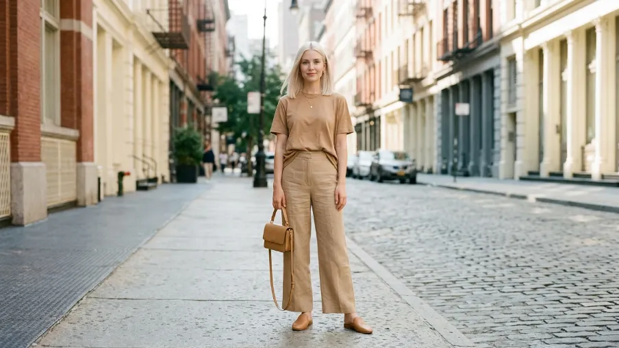 Minimalist City Fashion: All-Neutral Outfit