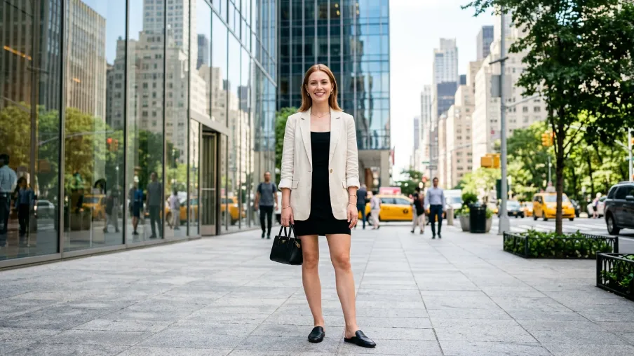  Blazer Over a Mini Dress or Shorts