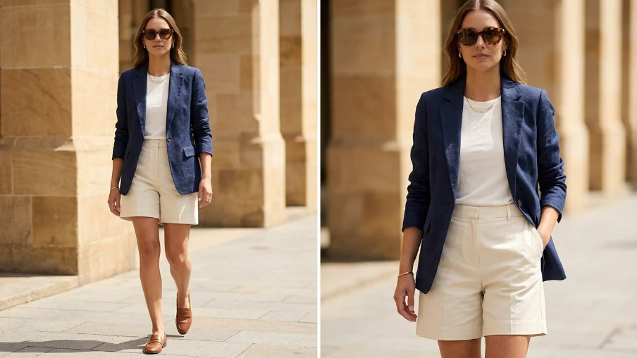 Tailored Shorts with a Blazer