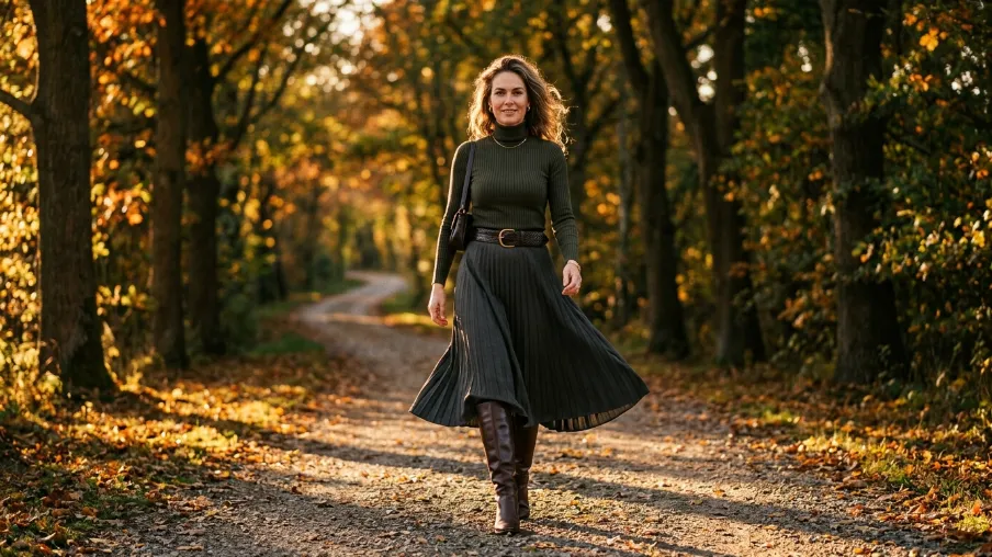 Skirt Outfits with Boots
