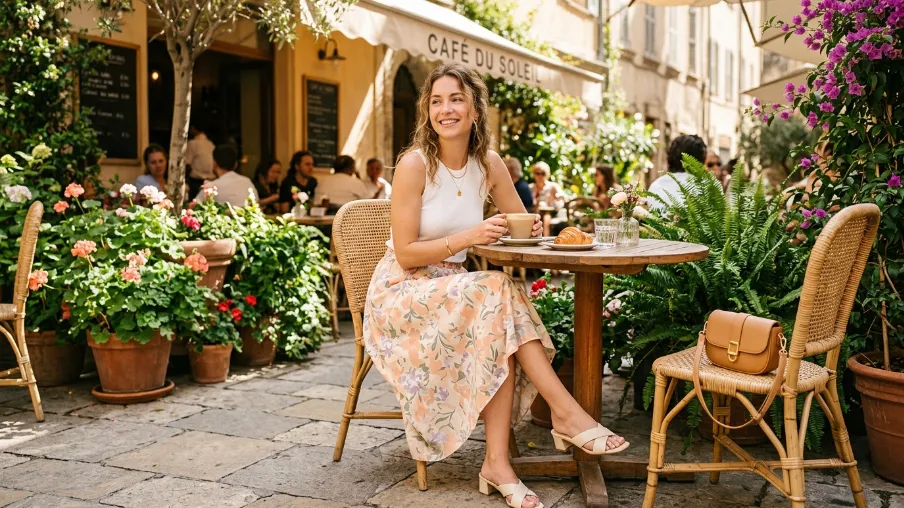 The Brunch Outfit: Flowy Skirt with a Fitted Top