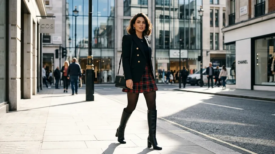 Mini Skirt with a Blazer for a Classy Look