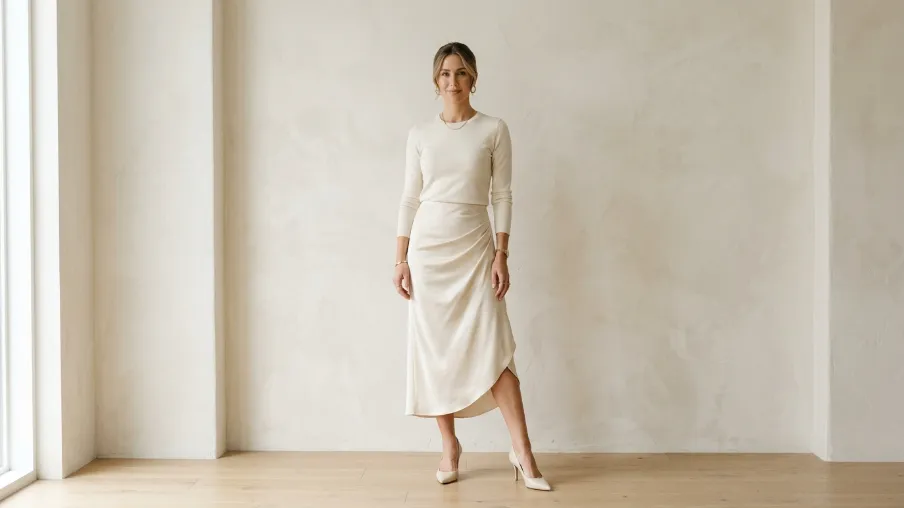 Monochrome Skirt Outfit for a Clean, Sophisticated Look