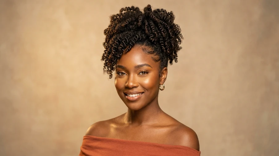 Sculptural Natural Updo