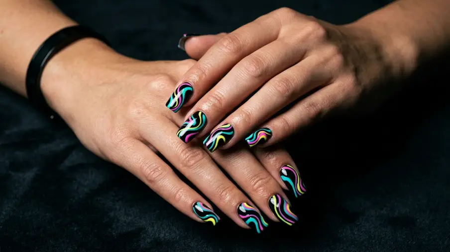 Pucci Nails with a Black Base