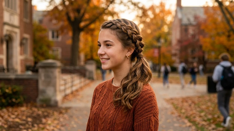 The Side Braid Ponytail
