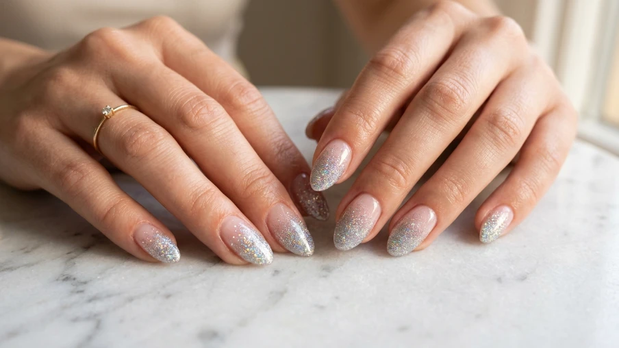 Glitter Short Nail Ideas