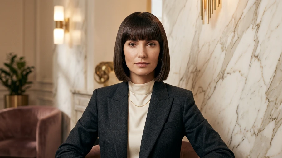 The Structured Blunt Bob with Bangs
