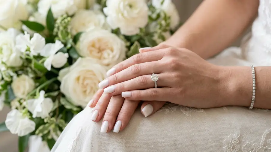 Minimalist White Nails